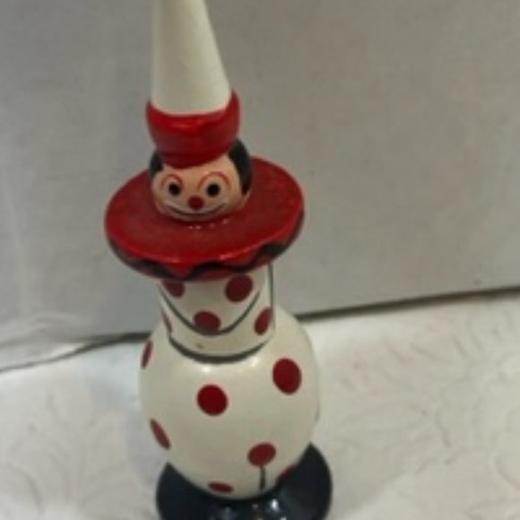 VTG Wooden Circus Clown Christmas Ornament Avon Gift Collection 4" - Picture 6 of 9